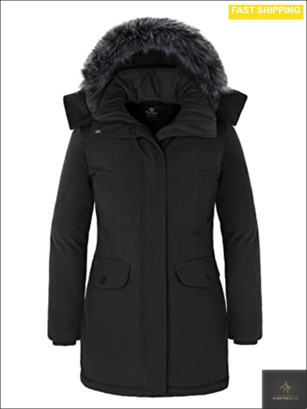 Women's Long Puffer Parka Faux Fur Hooded Winter Coat